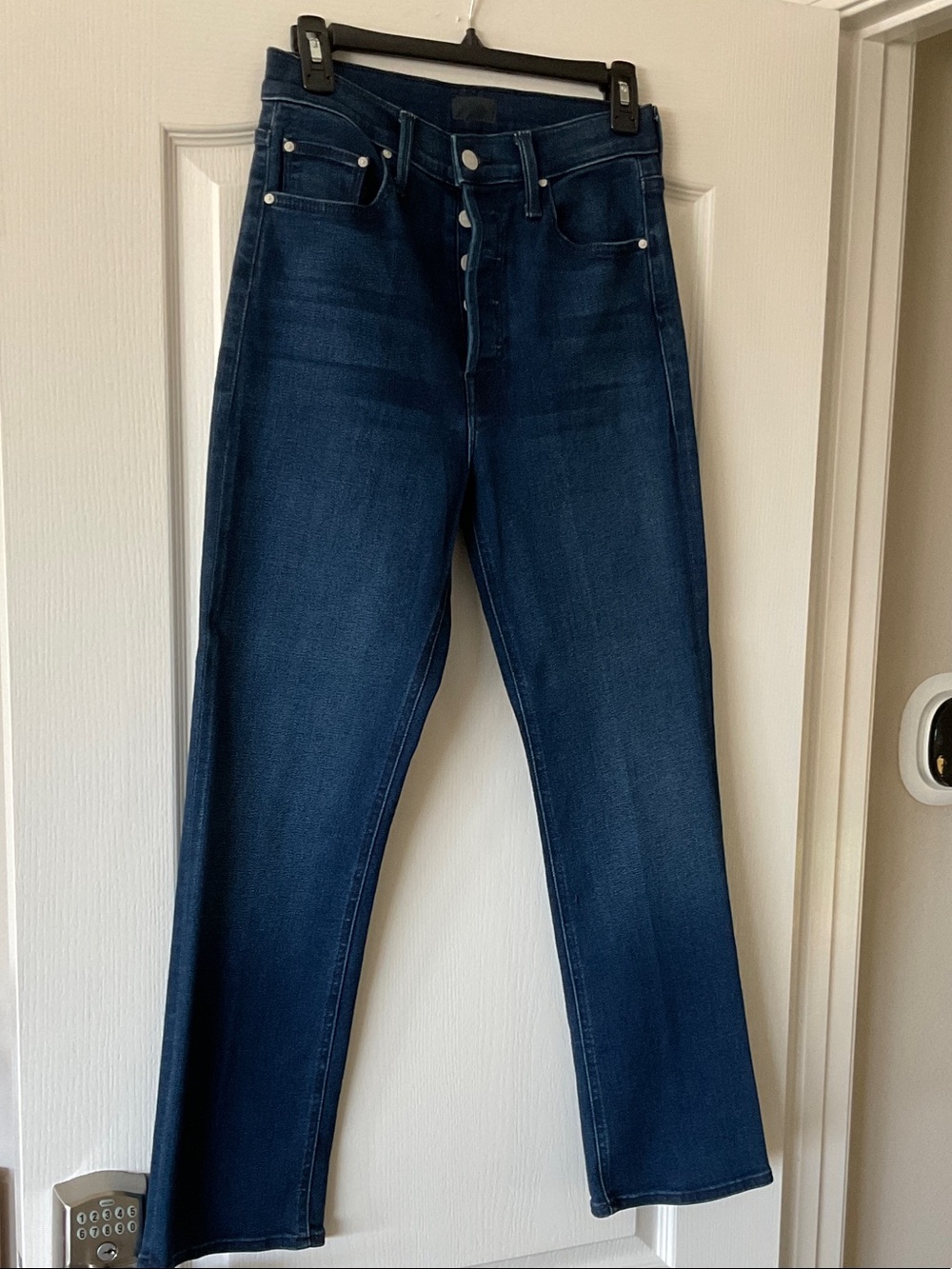 MOTHER Dark Indigo Cropped Ankle Jeans